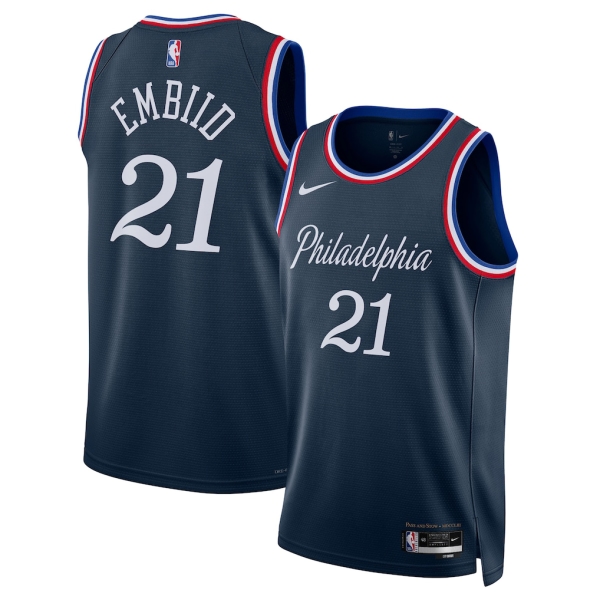 Philadelphia 76ers Trikot Joel Embiid Nike 2025-26 City Edition Navy Swingman - Herren Philadelphia 76ers Trikot Joel Embiid Nike 2025-26 City Edition Navy Swingman - Herren